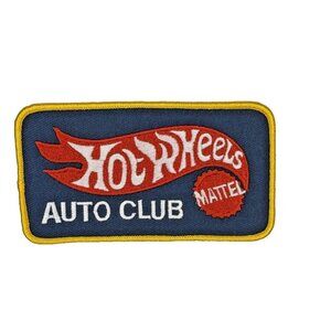 Hot Wheels Auto Club Mattel Vintage Embroidered 4in Iron / Sew-On Patch